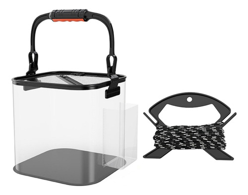 Cubo De Pesca Plegable Cubo De Bolsillo Lateral De Black20cm