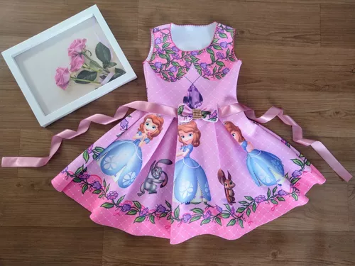 Vestidos de Festa Infantil Temático Para Todas Ocasiões.: Vestido Princesa  Sofia Tema Aniversario.