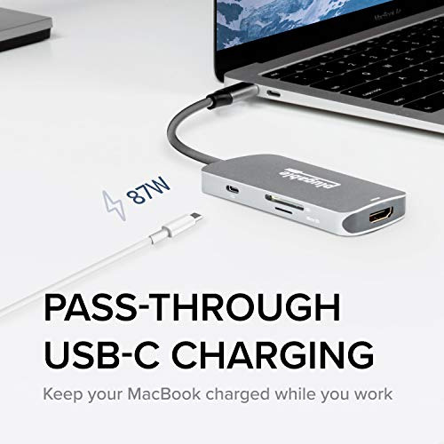 Hub Usb-c 7 En 1 Plugable, Hub Usb-c Sin Controladores