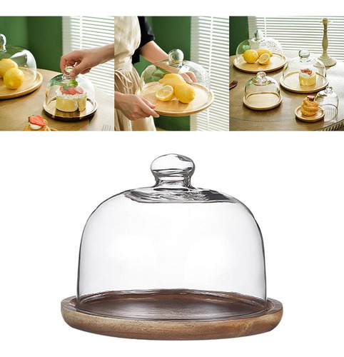 527 Soporte Para Tartas Con Cúpula De Cristal, Vajilla Para