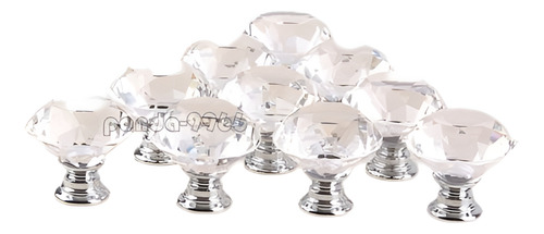 Forma De Diamante De 30mm 20pcs Cristal Pomito Armario Cajón