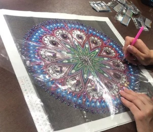 Puzzle 5d - Pintura Com Diamante - Meditação - 30x30 Cm
