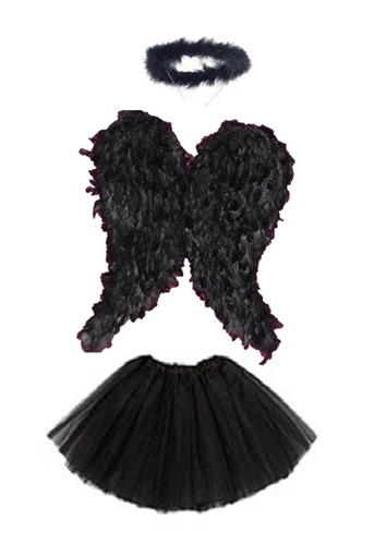 Disfraz De Angel Caido O Angel Negro Diablo Halloween Mujer | Envío gratis
