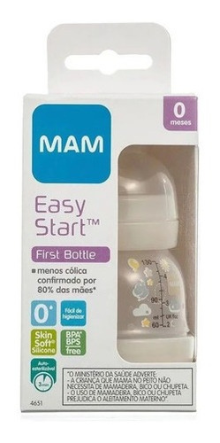 Imagem 1 de 6 de Mamadeira Mam Easy Start Anticolica Neutra 130ml 0 Meses