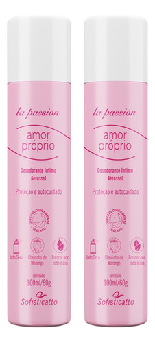 Kit 2 Desodorante Intimo Feminino Morango Amor Proprio
