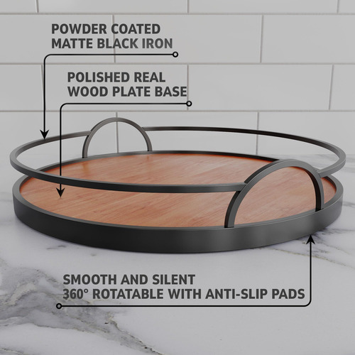 Organizador De Susan Lazy - 10 Wooden Lazy Susan Para La Mes
