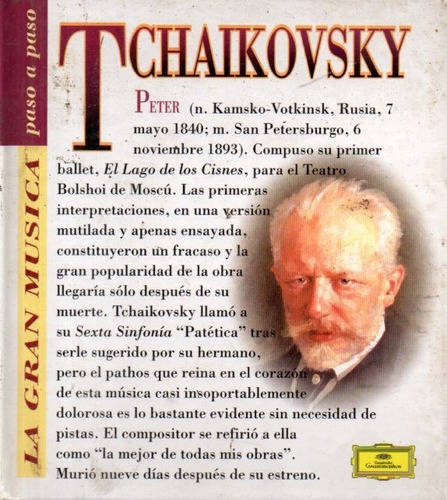 Tchaikovsky Musica Paso A Paso Cd Deusche Grammophon Y Libro
