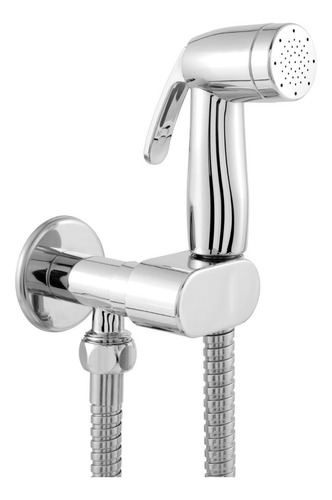 Bto Soluções Kit Ducha Higiênica Cromada Slim Soft 1/4 De Volta Mecanismo Cerâmico - Instalação Prática Sem Furos