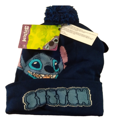 Gorro Bearnie Con Guantes Lilo Stitch Disney