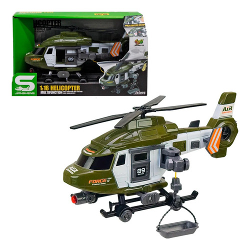 Helicóptero Militar De Juguete Con Luces Y Sonido