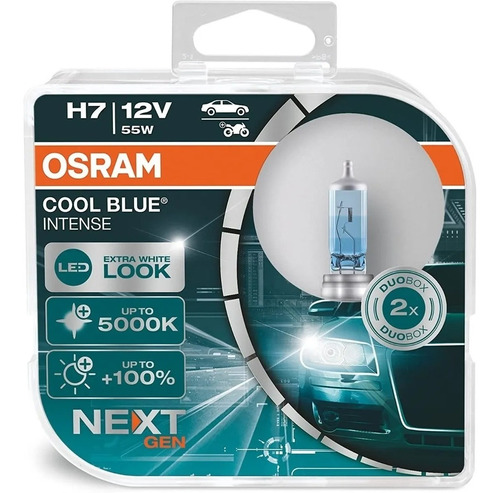 Par Lampada H7 Osram 5000k Cool Blue Intense 12v 55w 2pc Cbn