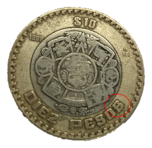 Moneda De 10 Pesos 1998 C/error De Acuñacion Única Con Envio (Usado)