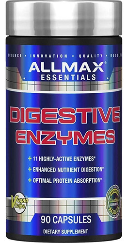 Allmax Enzimas Digestivas Digestive Enzymes 90 Capsulas Sabor Sin sabor