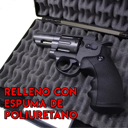Imagen 4 de 10 de Estuche Rigido Pistola Co2 Aire Comprimido 25 Cm Military