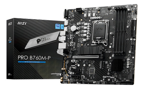 T. Madre Msi Pro B760m-p Ddr5, Intel B760 Matx Negro Lga1700
