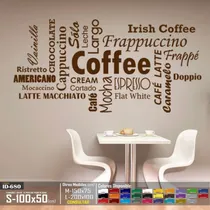 Comprar Vinilos Decorativos Frases Tipos De Cafes Para Cocina