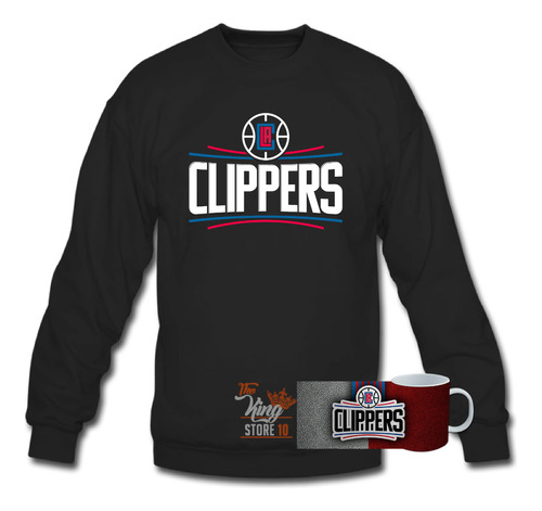 Poleron Polo + Taza, Los Angeles Clippers, Nba, Basquetball, Deporte / The King Store