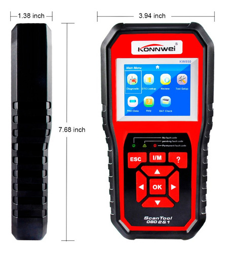 Lector Universal 850 Konnwei Scanner Obd2 Tool
