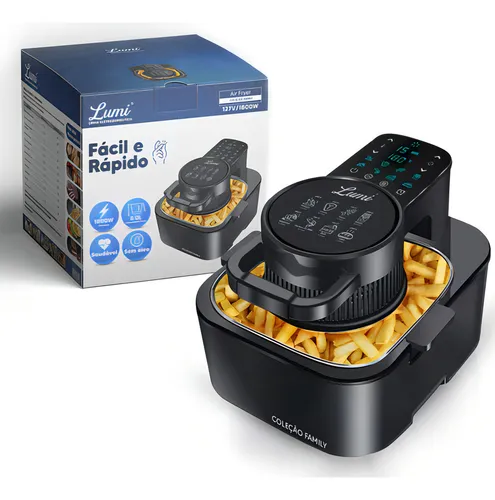 Fritadeira Sem Óleo Cozinha Air Fryer Digital 8 Litros 1800w Faci...