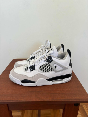 Bota Nike Moda Hombre Air Jordan 4 Retro White Talle 8 Us