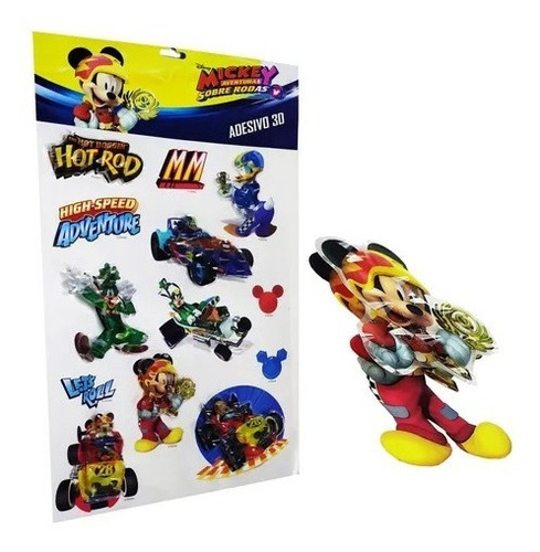 Imagem 1 de 2 de Kit Cubo Mágico Mickey+adesivo 3d