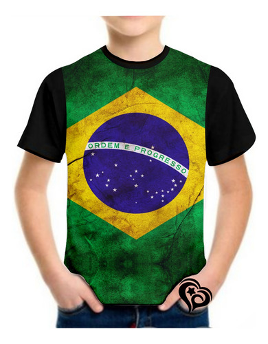 Camiseta Do Brasil Masculina Infantil Blusa