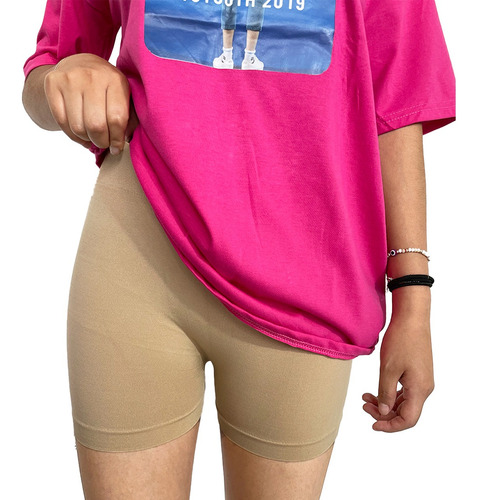 Set Unitalla De Blusa Oversize Y Biker Para Dama