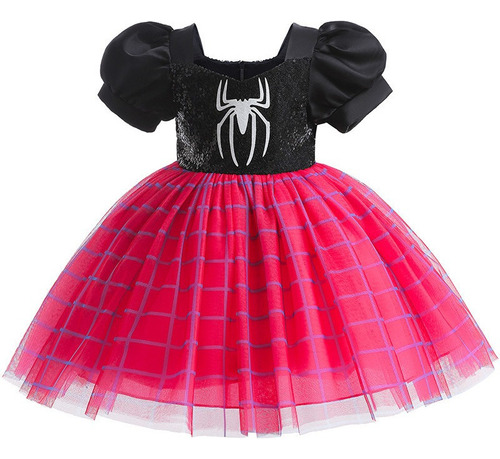 1 Spiderman Vestido De Princesa De Malla Falda Tutú De Niña Cosplay Disfraz Halloween