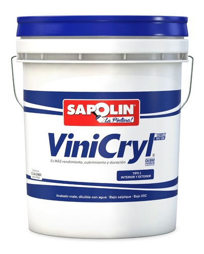 Pintura Tipo 1 -vinicryl 2.5gl - gal a $116050