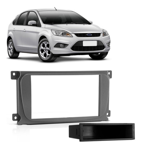 Moldura Painel Focus Hatch Sedan 2012 2013 Dvd 2 Din Grafite