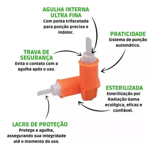 Lancetas 28g Para Glucometro Bioland G-425-3 X 100 Unidades