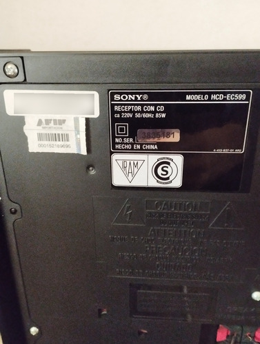 Minicomponente Hifi Sony Impecable 120 Rms Negro 120 W (Usado)