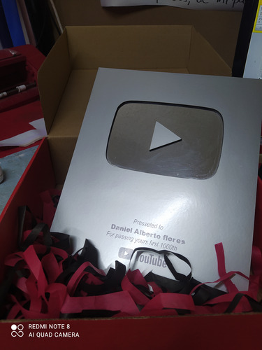 Placa Youtube Plata Personalizada Mdf