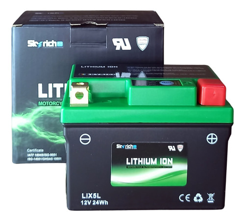 Bateria Skyrich Lítio 100a Lix5l (ytz7s Yt5l-bs Ytx5l Ytz6)