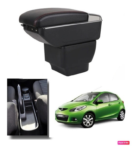 Consola Apoyabrazo- Mazda 2 (2008-2015) Con Usb Y  Portavaso