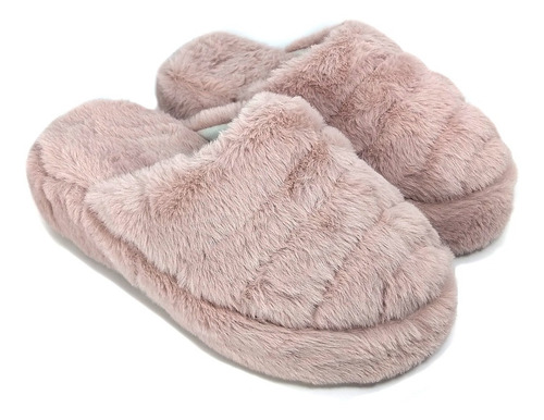 Imagen 2 de 7 de Pantufla Mujer Invierno Abrigo Cerradas Moda Indica Citadina
