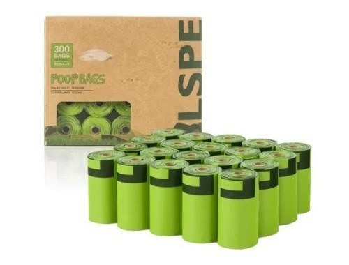 300 Bolsas Biodegradables  20 Rollos Ecologicas Perro 