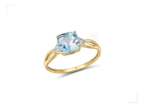 Anillo Topaz Oro Italiano 14k By Thi Tur® Infinity