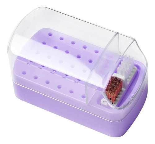 Soporte Para Brocas De Uñas 2 En 1, Estuche Para Violeta