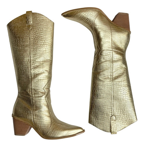 Imagen 5 de 10 de Botas Vaqueras Dama Felipe Rentería Tacón 7cms 100% Piel