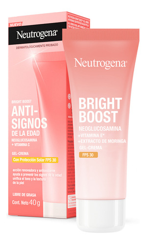 Gel-crema Neutrogena Bright Boost Spf 30 Libre De Grasa 40 G Tipo de piel Normal