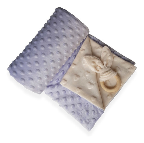 Manta Cobija Reversible Lila / Beige Baby Wrap Para Bebe