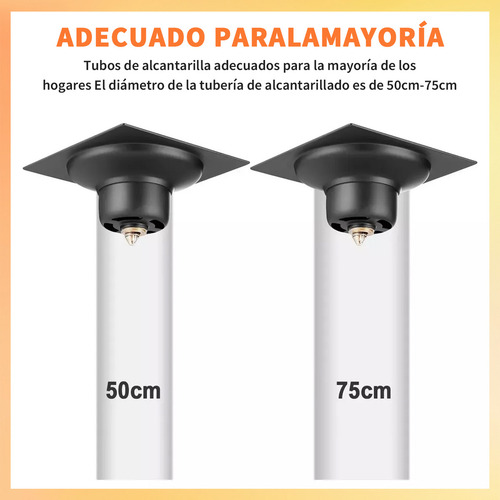 Pbcowasn®10x10 Cm Coladera Cuadrada Baño Inoxidable Valvula Antiolores