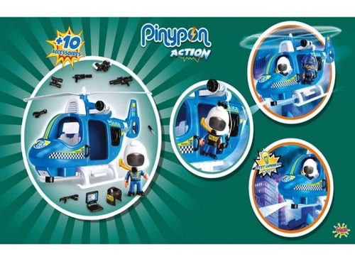Imagen 4 de 7 de Pinypon Action Helicóptero Policía Muñeco Accesorio Original