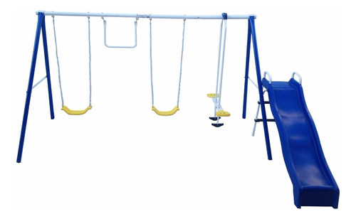 Juego Para Niños, Set De 2 Columpios Trapecio Y Resbaladilla