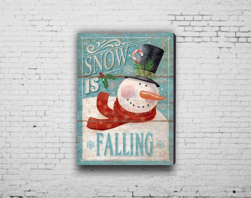 Cuadros Decorativos Navideños Santa Snowman 30x40 2pz