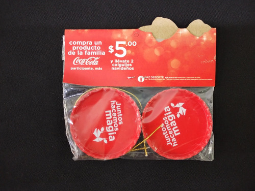 Colguijes Fichas Navideñas Coca Cola Navidad 2-pack Sellado (Usado)