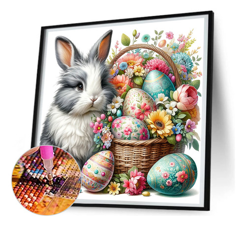 Pintura De Diamante Con Forma De Conejo De Pascua W7l 5d, He