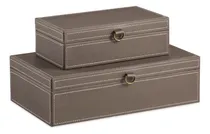 Comprar Kit Caixas Decorativas Com Revestimento Em Pu - 2pçs