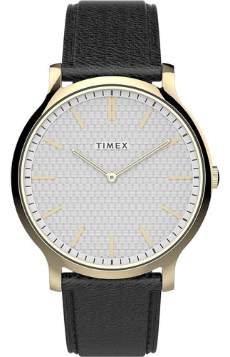 Timex Reloj Galería Hombre 40mm Esfera Blanca Caja En Tono D